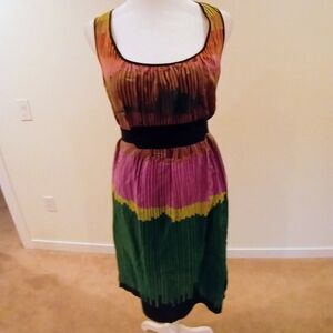 Petticoat Alley Yellow and Black Striped Dress